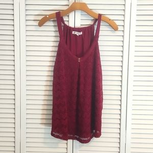 Jolt Wine Lace Top